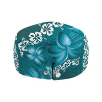 Vintage Dark Cyan Polynesia Jeff Hat Plumeria With Hibiscus Tropical Vibes - Polynesian Pride