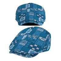Vintage Hawaiian Quilting Patterns Jeff Hat Blue Style Tribal Fabric Patchwork - Polynesian Pride
