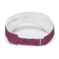 Vintage Pink Polynesia Sun Visor Cap Plumeria With Hibiscus Tropical Vibes