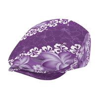 Vintage Purple Polynesia Jeff Hat Plumeria With Hibiscus Tropical Vibes - Polynesian Pride