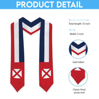 Wallis And Futuna Graduation Stole Flag Style LT05 - Polynesian Pride