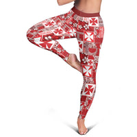 Wallis Et Futuna Kilisimasi Fiefia Leggings Pacific Patchwork Xmas Vibes - Polynesian Pride