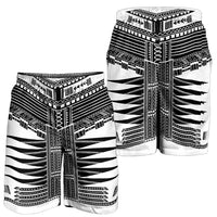 White Samoa Pea Tattoo Inspired Shorts for Men LT05 - Polynesian Pride