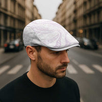 White Sunday Lotu Tamaiti Jeff Hat Polynesian Wave Pastel Mauve - Polynesian Pride