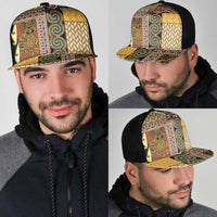 Yellow Aotearoa Kowhaiwhai Pattern Mesh Trucker Cap NZ Maori Quilt Style - Polynesian Pride