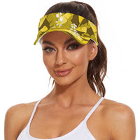 Yellow Banana Leaf Hawaii Sun Visor Cap Lau Maia Plumeria Tropical Summer Vibes