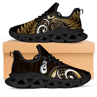 Yellow New Zealand Clunky Sneakers Aotearoa Silver Fern With Manaia Maori Unique LT14 Yellow - Polynesian Pride