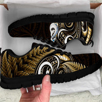 Yellow New Zealand Sneakers Aotearoa Silver Fern With Manaia Maori Unique LT14 Yellow - Polynesian Pride