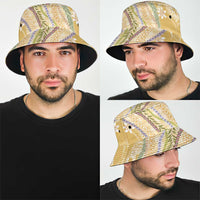 Yellow Palaka Hawaii Leis Bucket Hat Hawaiian-plaid Elegant Tropical Vibes - Polynesian Pride