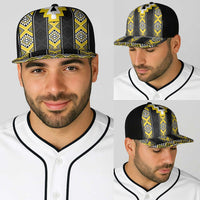 Yellow Taniko Aotearoa Baseball Net Cap Niho Taniwha Mix Poutama - Polynesian Pride