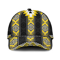Yellow Taniko Aotearoa Classic Cap Niho Taniwha Mix Poutama LT14 Universal Fit Yellow - Polynesian Pride