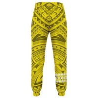 Hawaii Kanaka Map Yellow Kakau Joggers - Polynesian Pride