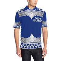 Cook Islands Polynesian Polo Shirt Kuki Airani Wave Style Unisex Blue - Polynesian Pride