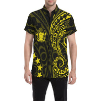 Cook Islands Short Sleeve Shirt Yellow - Polynesian Pride