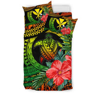 Kanaka Maoli (Hawaiian) Bedding Set - Polynesian Turtle Hibiscus Reggae - Polynesian Pride