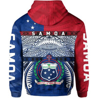 Samoa Zip Hoodie Manu Samoa Rugby Style - Polynesian Pride