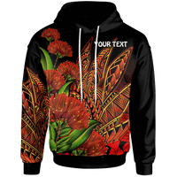 Polynesian Hawaii Custom Hoodie Ohia Lehua Unisex Red - Polynesian Pride