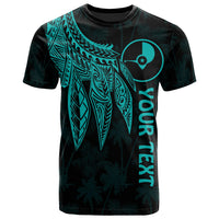 Yap Custom T Shirt Polynesian Wings (Turquoise) Unisex Turquoise - Polynesian Pride