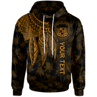 Polynesian Hawaii Custom Hoodie Polynesian Wings (Golden) Unisex Golden - Polynesian Pride