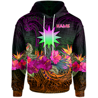Nauru Custom Hoodie Summer Hibiscus Unisex Reggae - Polynesian Pride