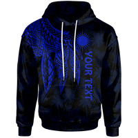 Marshall Islands Custom Hoodie Polynesian Wings (Blue) Unisex Blue - Polynesian Pride