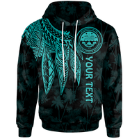 Federated States of Micronesia Custom Hoodie Polynesian Wings (Turquoise) Unisex Turquoise - Polynesian Pride