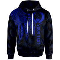 Pohnpei Custom Hoodie Polynesian Wings (Blue) Unisex Blue - Polynesian Pride