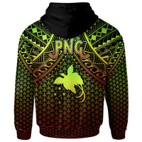 Polynesian Papua New Guinea Zip up Hoodie Reggae Vintage Polynesian Patterns - Polynesian Pride