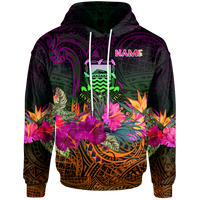 Tuvalu Custom Hoodie Summer Hibiscus Unisex Reggae - Polynesian Pride