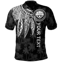 Federated States of Micronesia Custom Polo Shirt Polynesian Wings (White) Unisex Art - Polynesian Pride