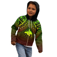 Polynesian Papua New Guinea Zip up Hoodie Reggae Vintage Polynesian Patterns - Polynesian Pride
