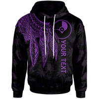 Yap Custom Hoodie Polynesian Wings (Purple) Unisex Purple - Polynesian Pride