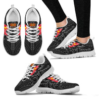 Papua New Guinea Sneakers - Papua New Guinea Coat Of Arms & Flag Wing - A8 - Polynesian Pride