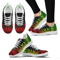 Niue Sneakers - Niue Polynesian Chief Tattoo Reggae Version - Polynesian Pride
