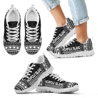 Norfolk Island Sneakers - Norfolk Island Polynesian Chief Tattoo Black Version - Polynesian Pride
