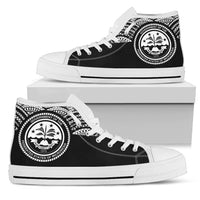 Federated States Of Micronesia High Top Shoes - Micronesian Black Style - Polynesian Pride