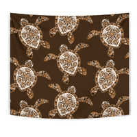 Turtle Plumeria Grown Tapestry Wall Tapestry Grown - Polynesian Pride