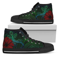 Hawaii Gecko Polynesian High Top Shoe Mens High Top Black - Polynesian Pride