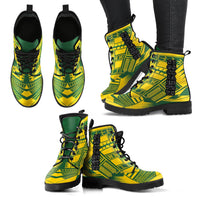 Society Islands Leather Boots - Polynesian Tattoo Flag - Polynesian Pride