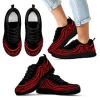 American Samoa Wave Sneakers Red Color Kid's Sneakers - Black - American Samoa Black - Polynesian Pride