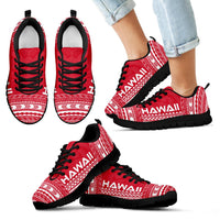 Hawaii Sneakers - Hawaii Polynesian Chief Tattoo Red Version - Polynesian Pride