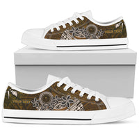 Chuuk Custom Personalised Low Top Shoes - Polynesian Boar Tusk - Polynesian Pride