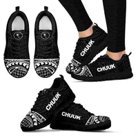 Chuuk Sneakers - Chuuk Flag Micronesian Black Style - Polynesian Pride
