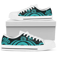 American Samoa Low Top Shoes - Turquoise Tentacle Turtle - Polynesian Pride