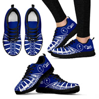 Chuuk Sneakers - Chuuk Flag Micronesian Tattoo Unisex Black - Polynesian Pride