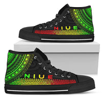 Niue High Top Shoes - Polynesian Reggae Chief Version - Polynesian Pride