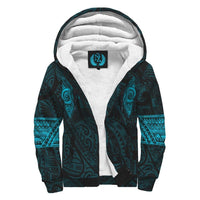 Maori Hoodie, New Zealand Tattoo All Over Print Sherpa Hoodie Art - Polynesian Pride