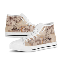 Vanuatu High Top Shoes - Hibiscus Flowers Vintage Style - Polynesian Pride