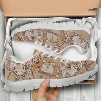 Tokelau Sneakers - Hibiscus Flowers Vintage Style - Polynesian Pride