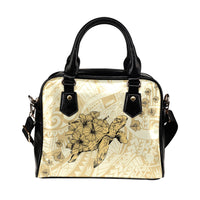 Personalized - Hawaii Turtle Polynesian Shoulder Handbag - Beige - Polynesian Pride